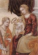 unknow artist The madonna and child with saint lucy painting